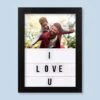 I Love U Harriet Black Print And Frame