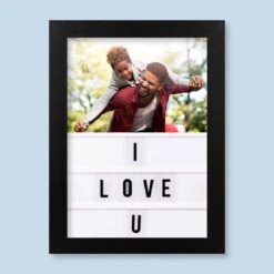I Love U Harriet Black Print And Frame