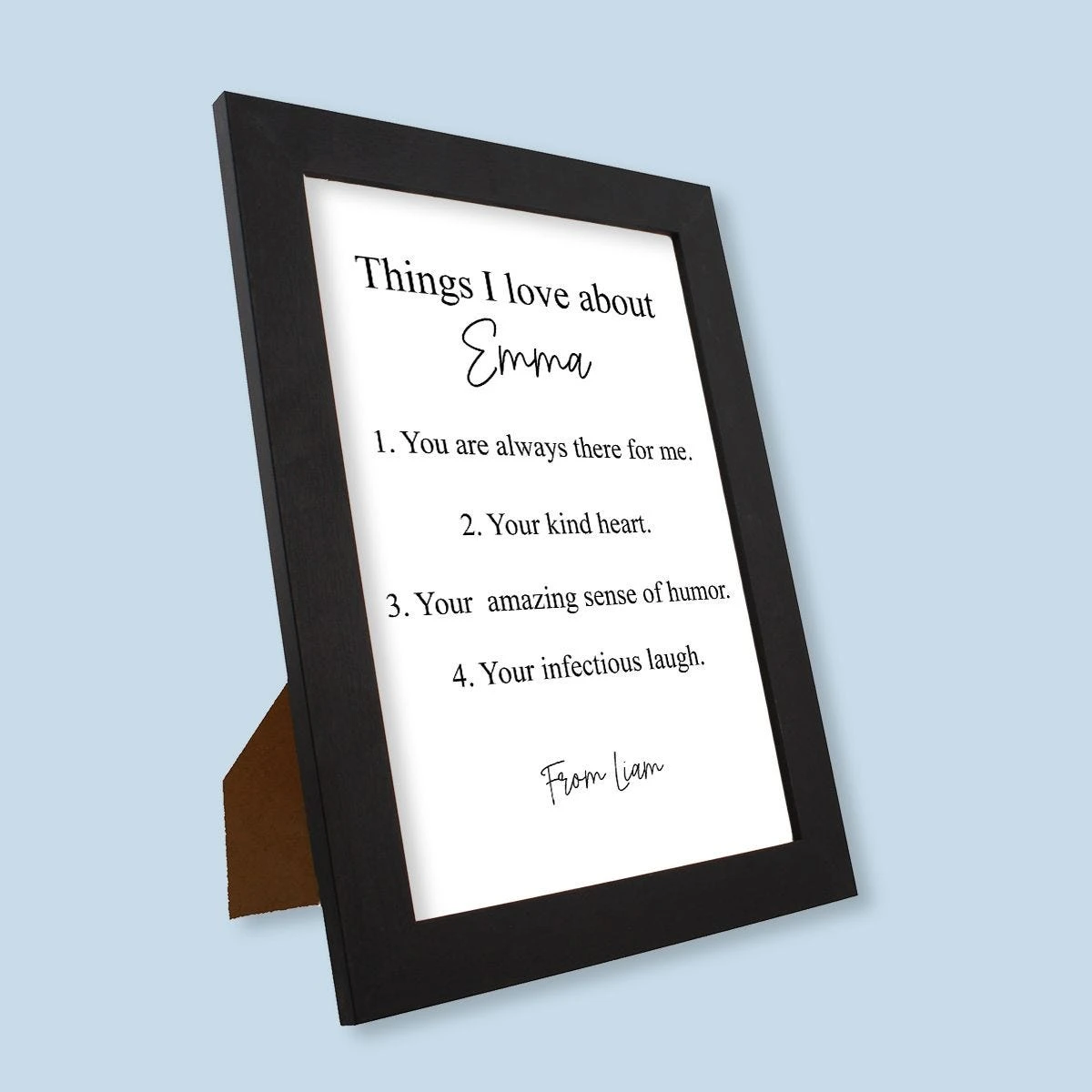Things I Love About Harriet Black Print And Frame - Image 3