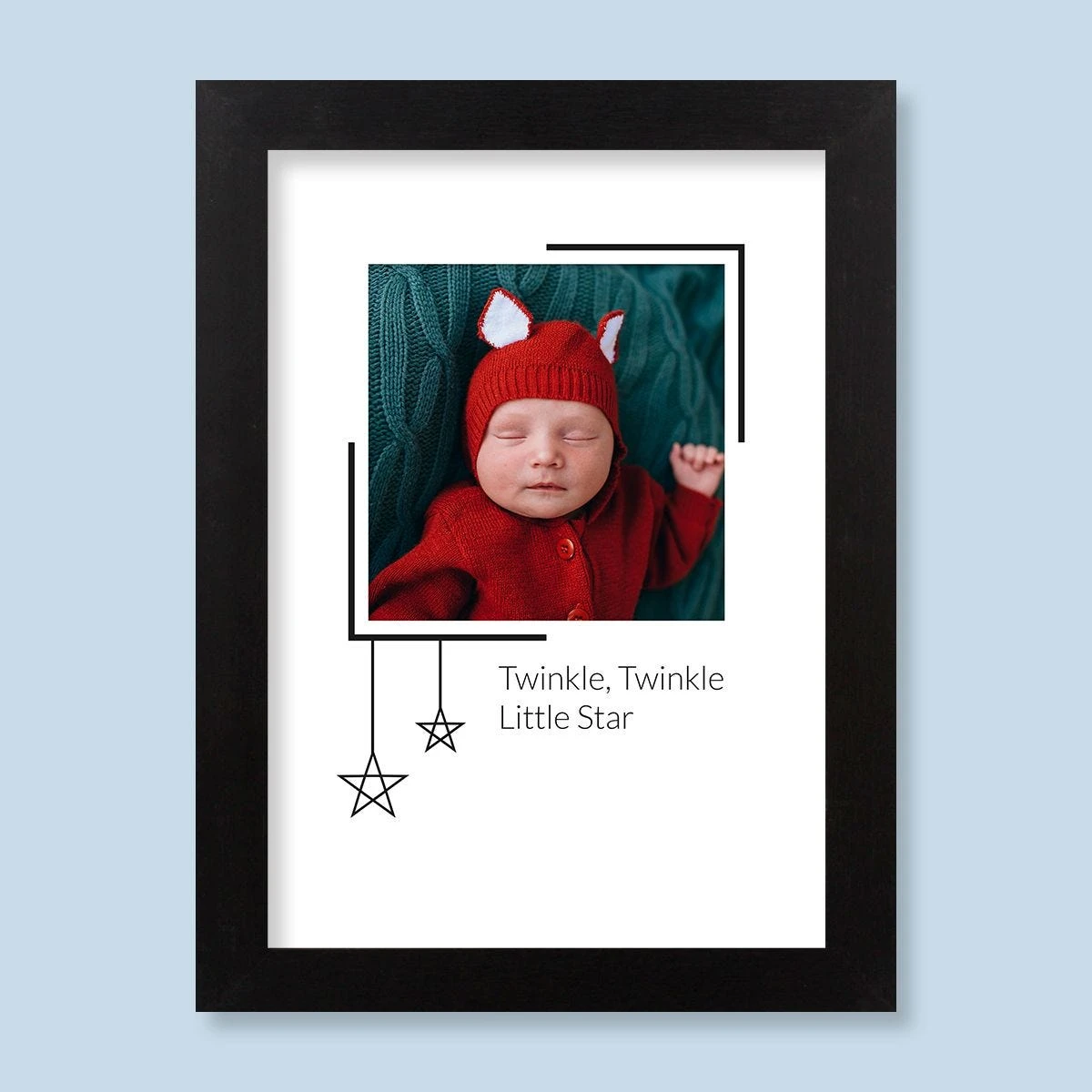Twinkle, Twinkle Little Star Harriet Black Print And Frame