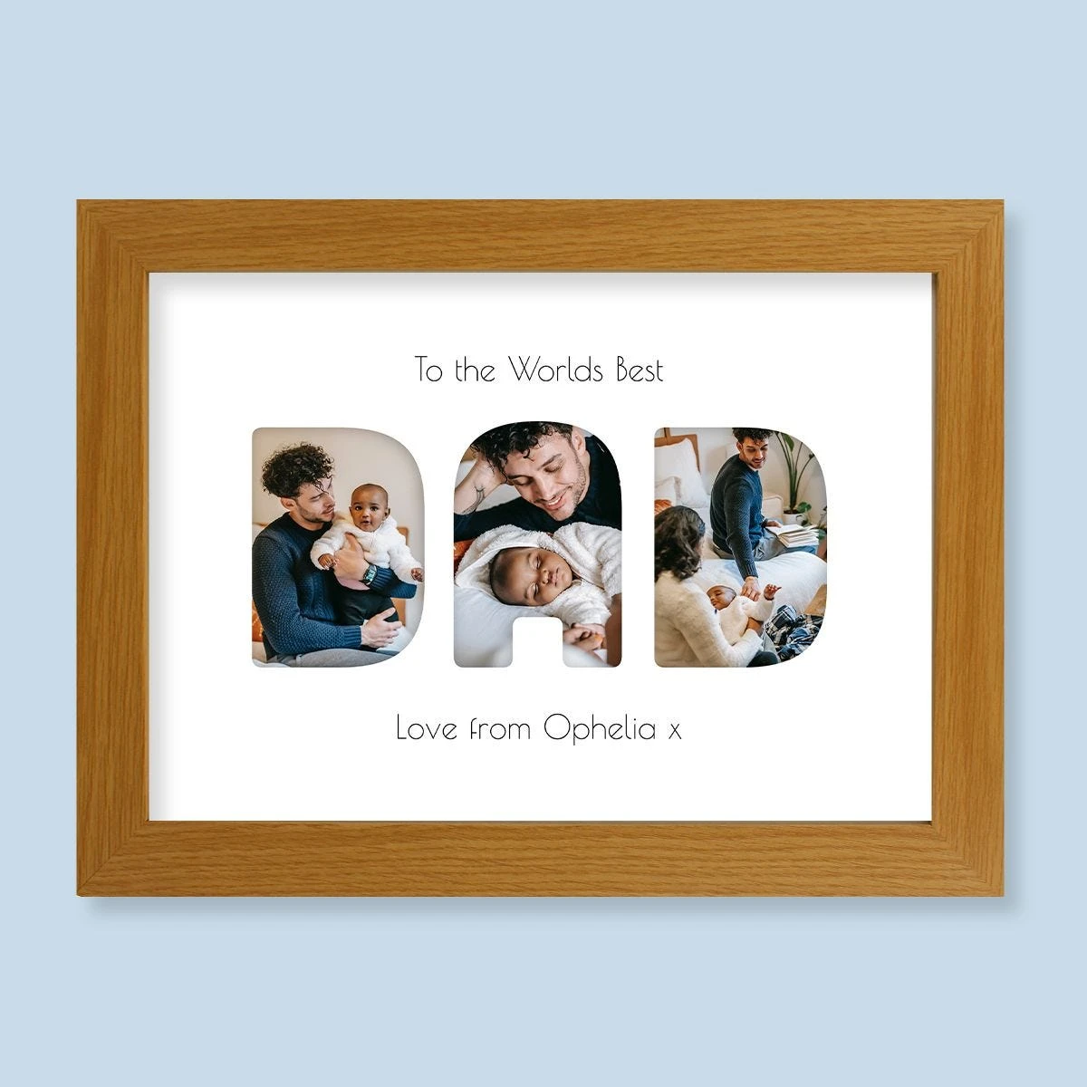 Dad Harriet Light Wood Print And Frame