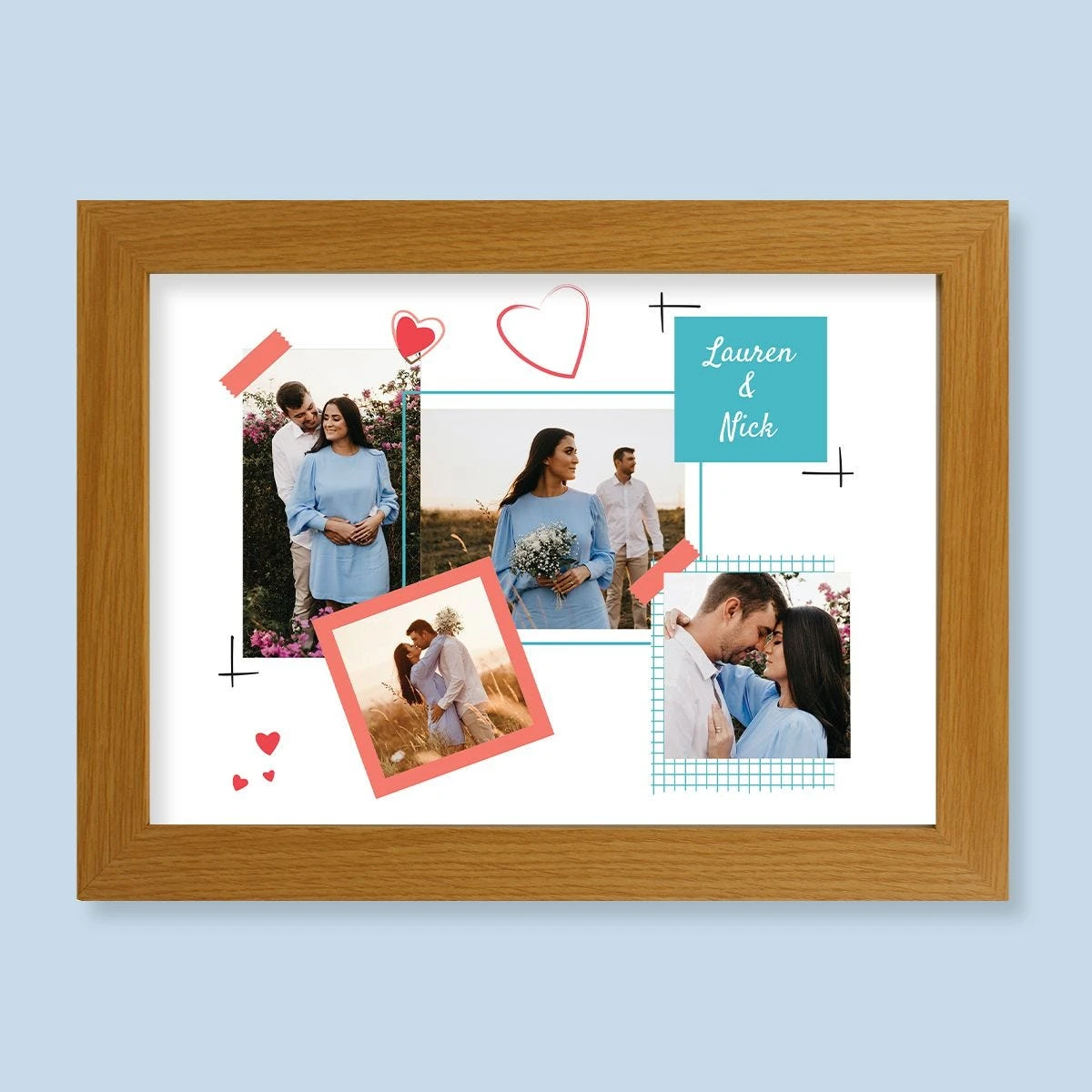 Scrapbook Harriet Light Wood Print And Frame