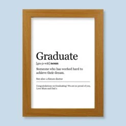 Graduate Definition Harriet Light Wood Print And Frame