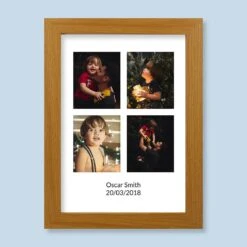 4 Image & Text Harriet Light Wood Print And Frame