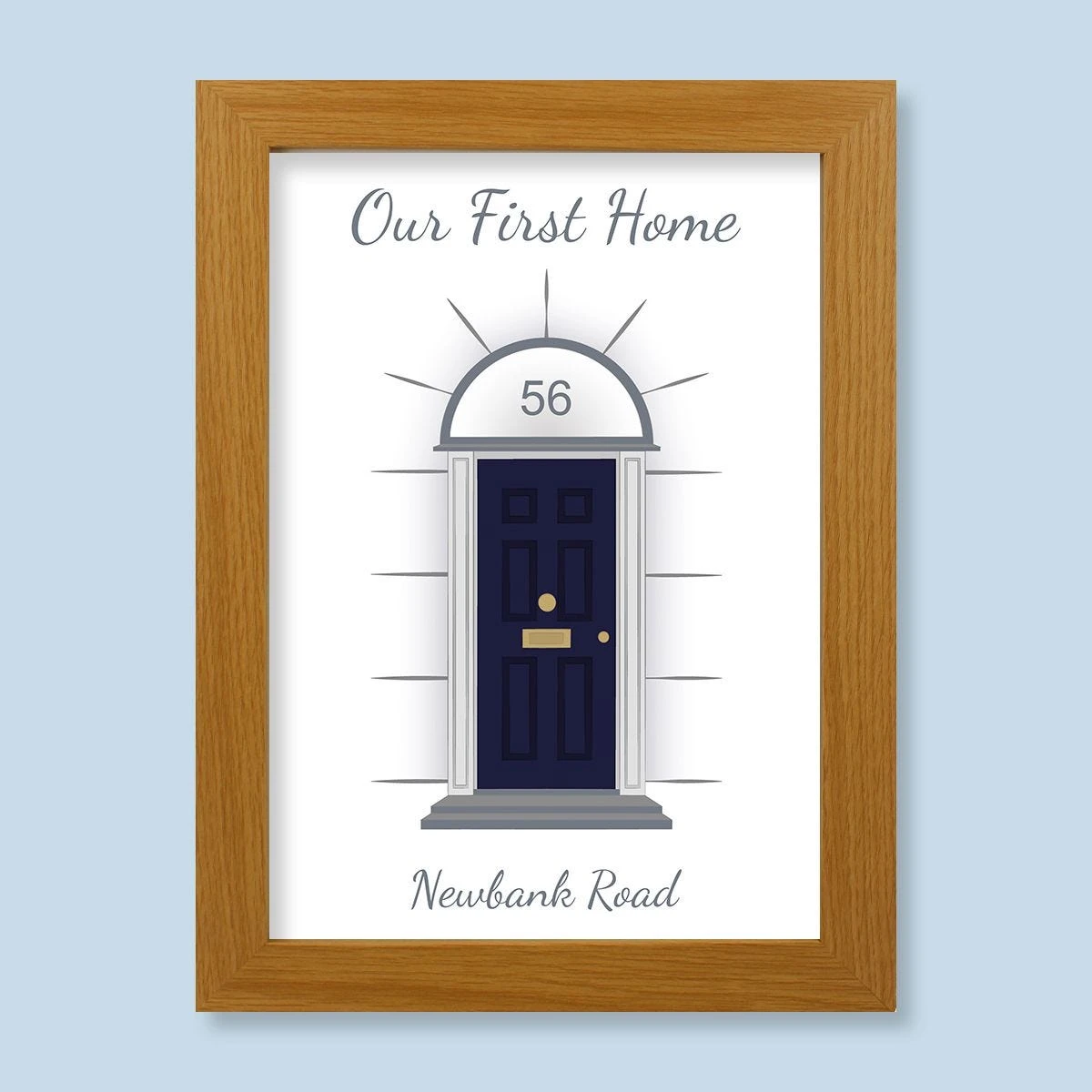 Our First Home Harriet Light Wood Print And Frame