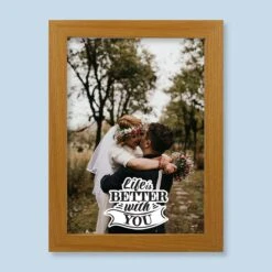 Life Is Better Harriet Light Wood Print And Frame