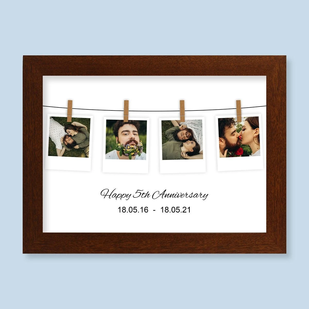 Hanging Retro Prints Harriet Rustic Wood Print And Frame