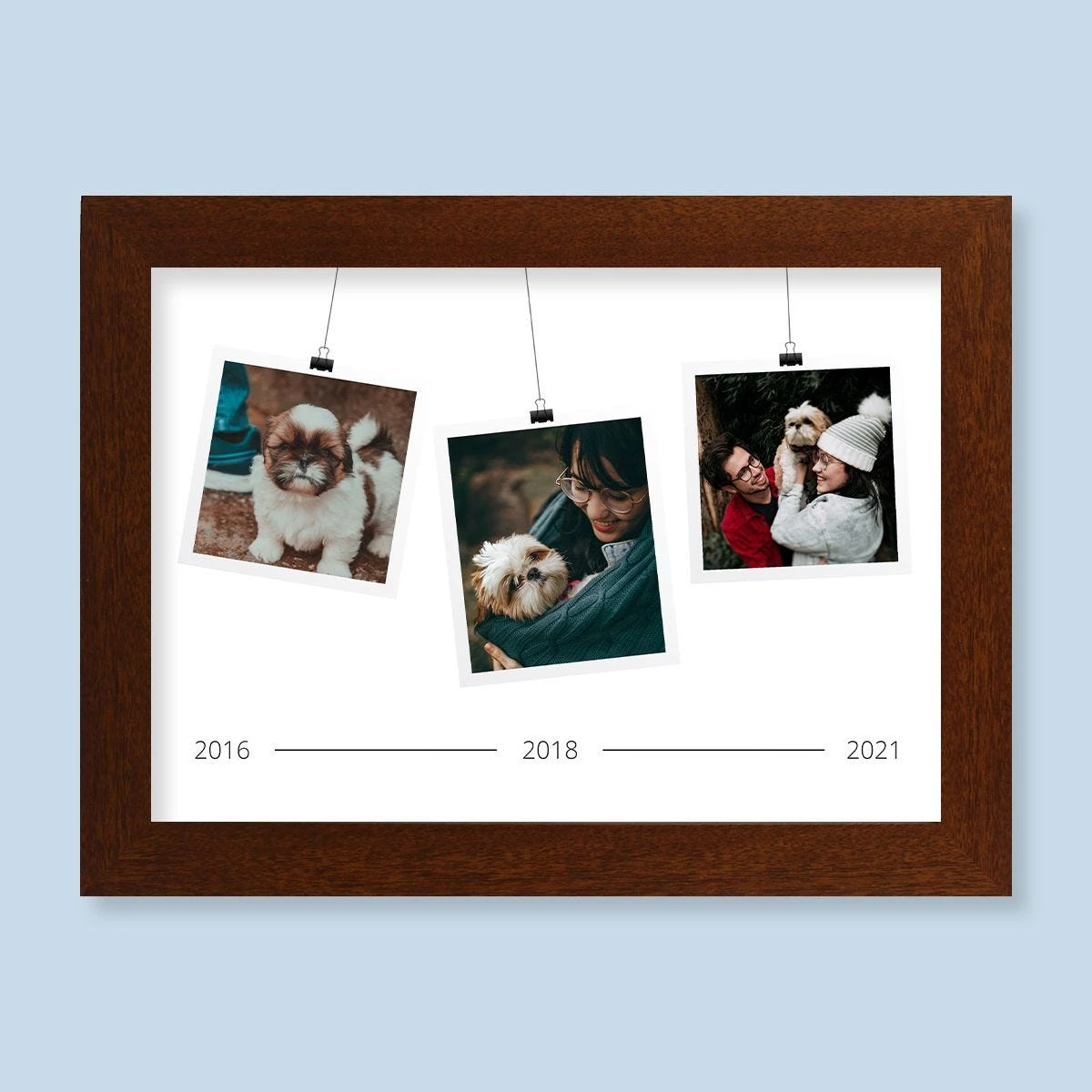 Timeline Harriet Rustic Wood Print And Frame