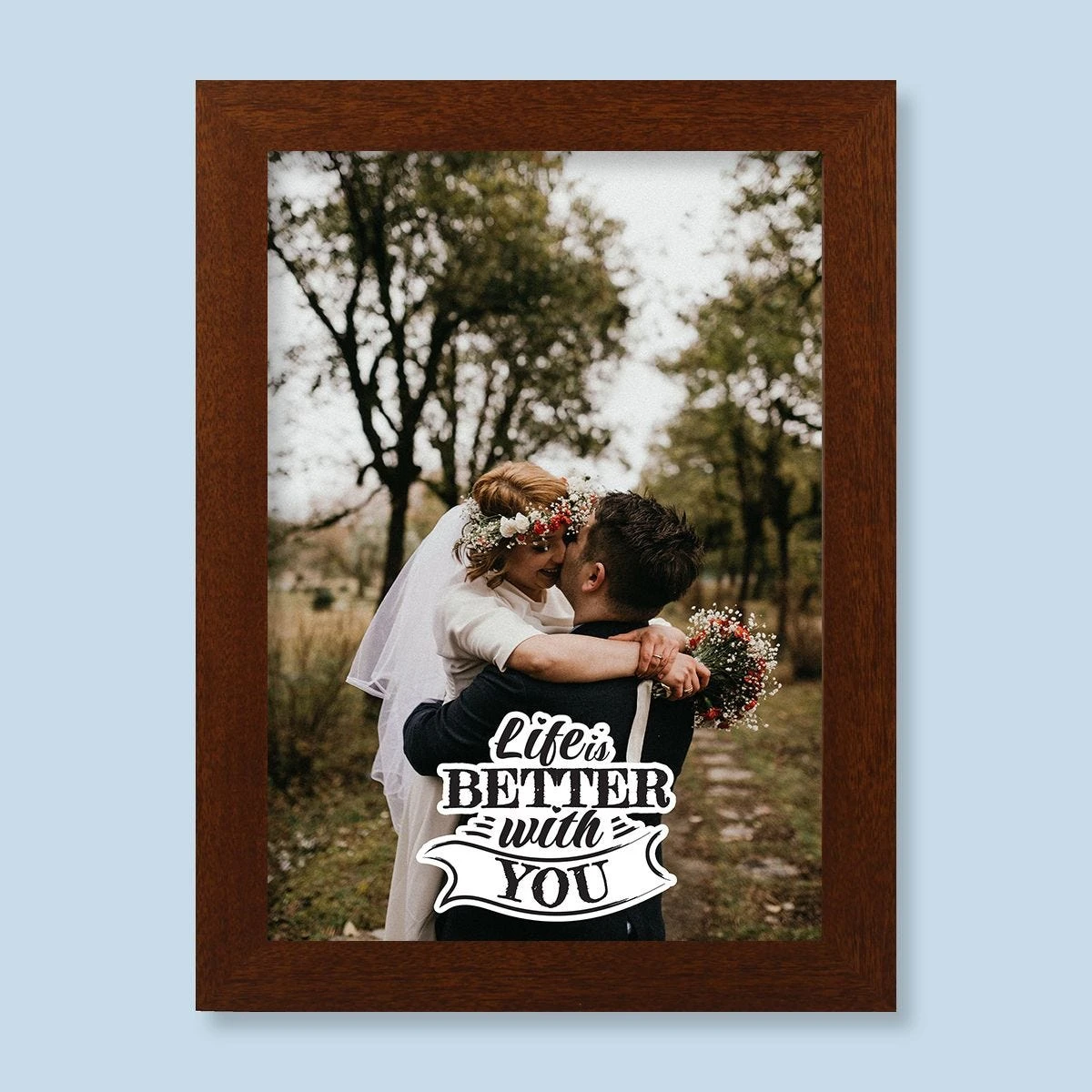 Life Is Better Harriet Rustic Wood Print And Frame