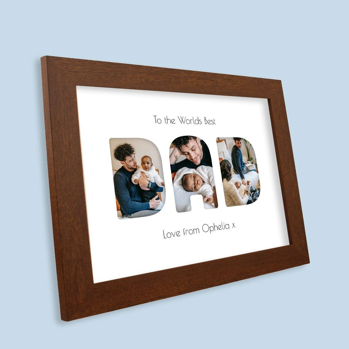 Dad Harriet Rustic Wood Print And Frame - Image 2