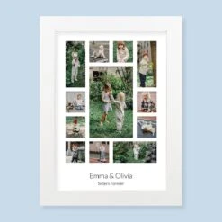 12 Image Collage Harriet White Print And Frame