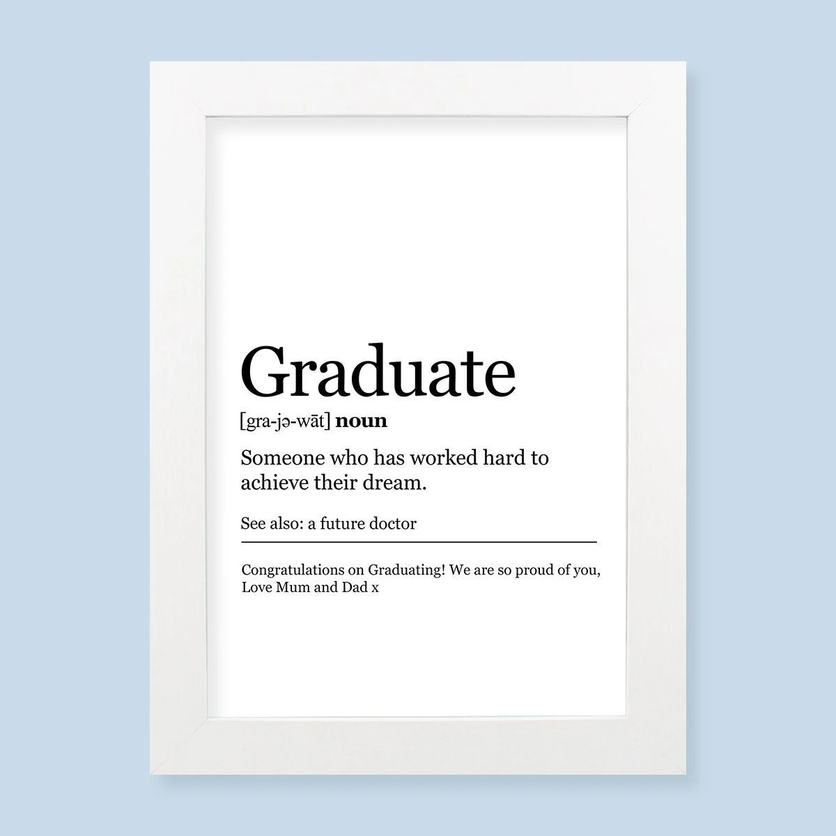 Graduate Definition Harriet White Print And Frame