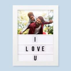 I Love U Harriet White Print And Frame