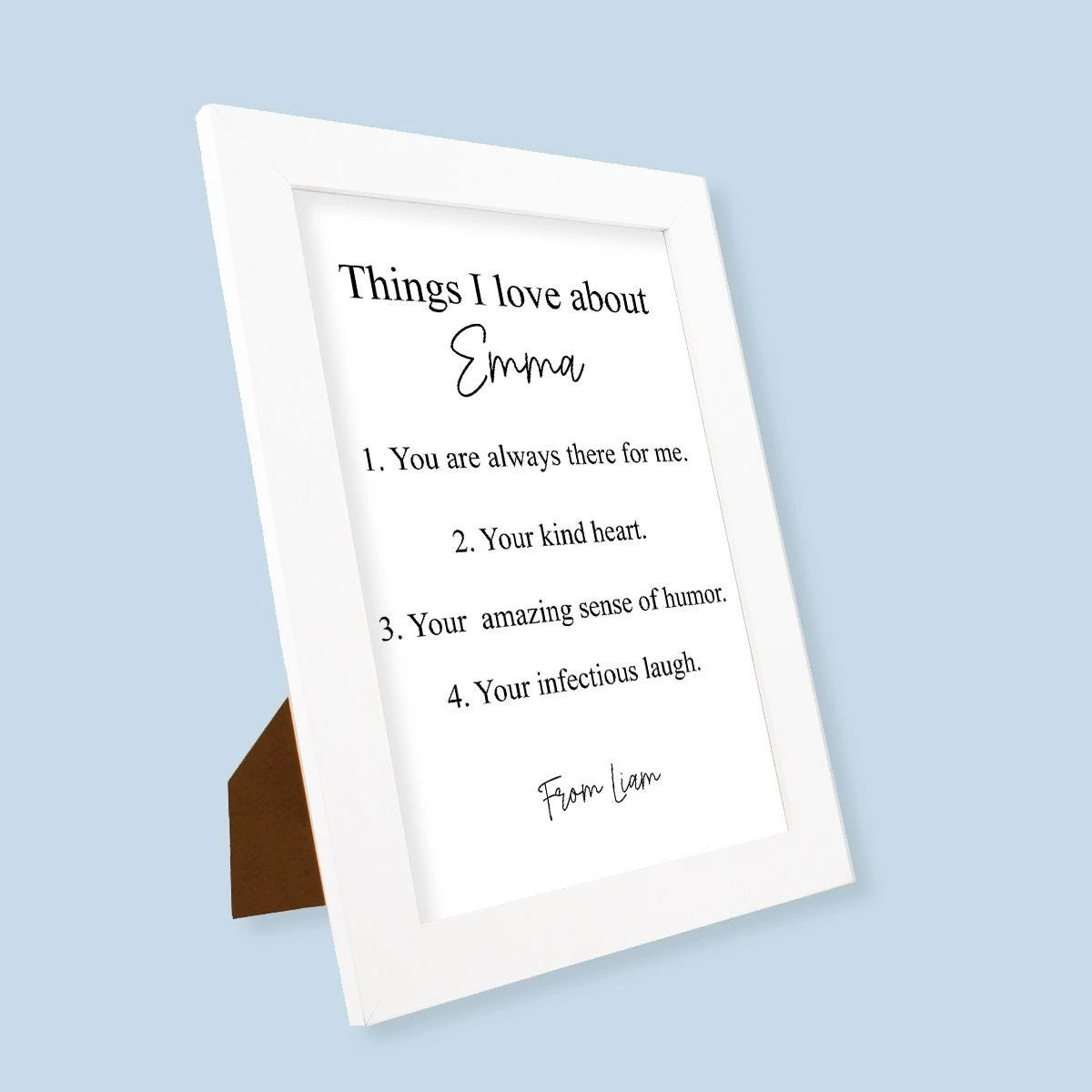 Things I Love About Harriet White Print And Frame - Image 3