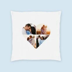 Heart Photo Collage Cushion (16")