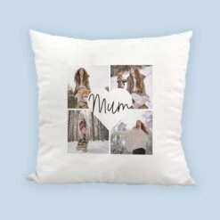 Mum Heart Collage Photo Cushion (16")
