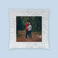 Sequin Cover Magic Photo Cushion