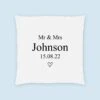 Personalised Wedding Anniversary Cushion (16")