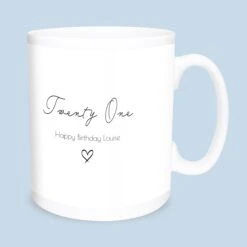21st Birthday Heart Mug