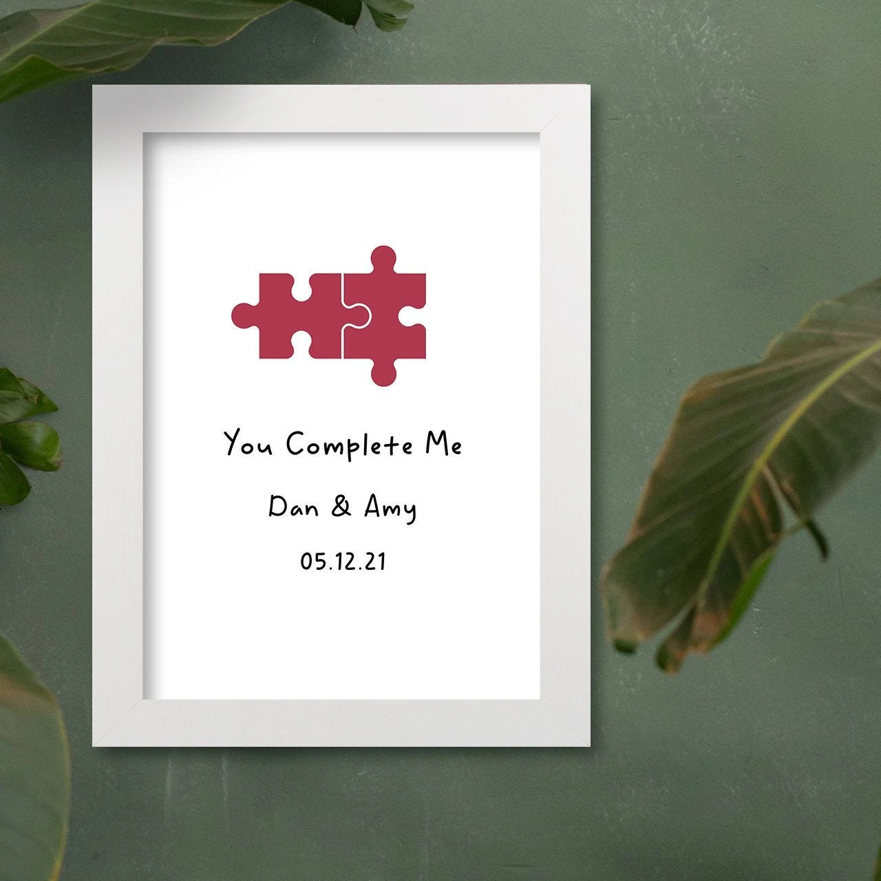 You Complete Me Harriet White Print And Frame - Image 4