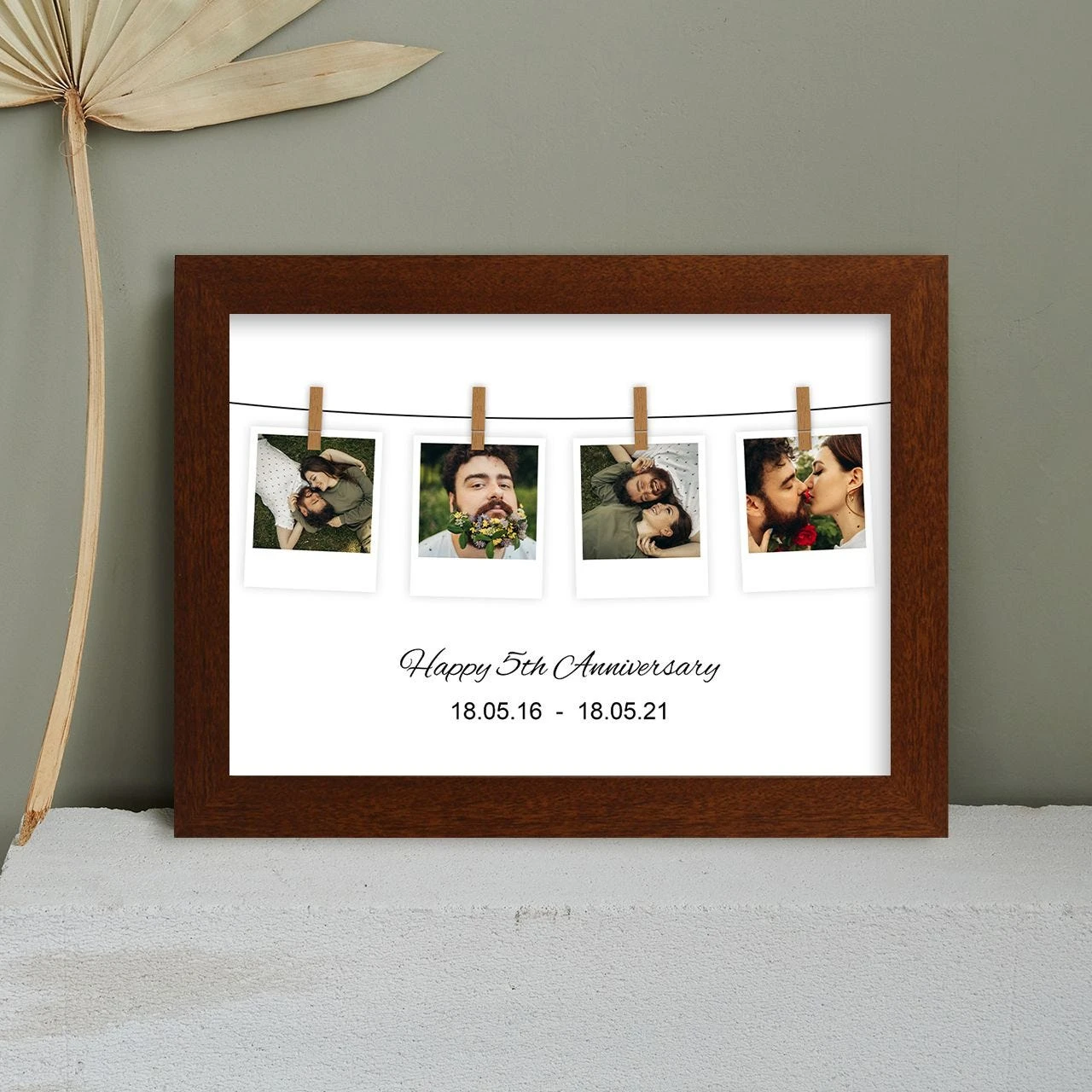 Hanging Retro Prints Harriet Rustic Wood Print And Frame - Image 4