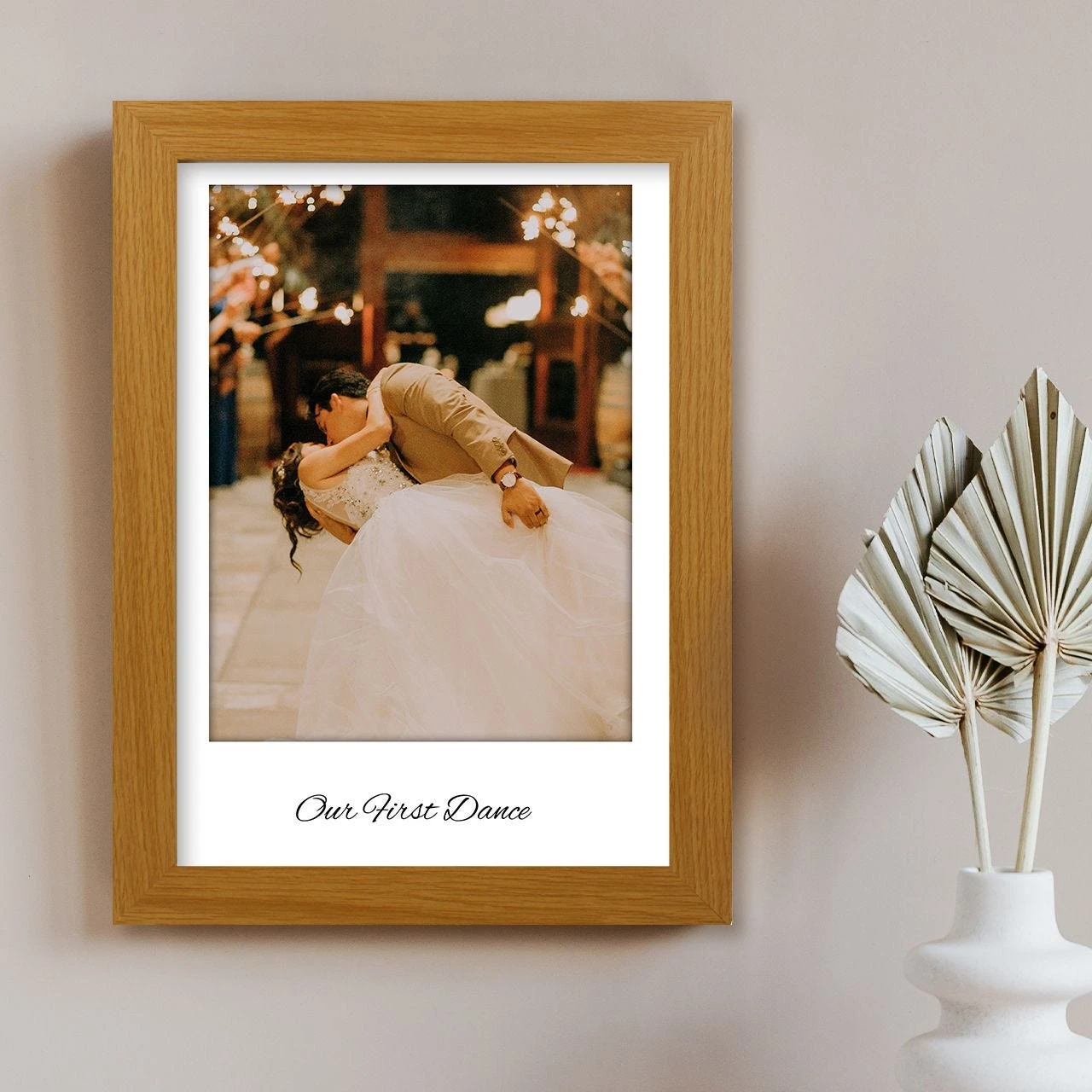 Photo & Text Portrait Harriet Light Wood Print And Frame - Image 4