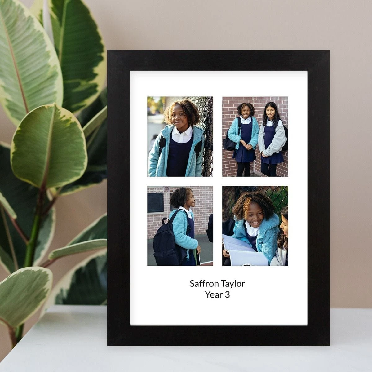 First Day At School 4 Image & Text Harriet Black Print And Frame - Image 5