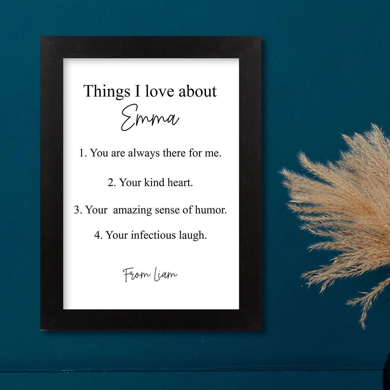 Things I Love About Harriet Black Print And Frame - Image 4