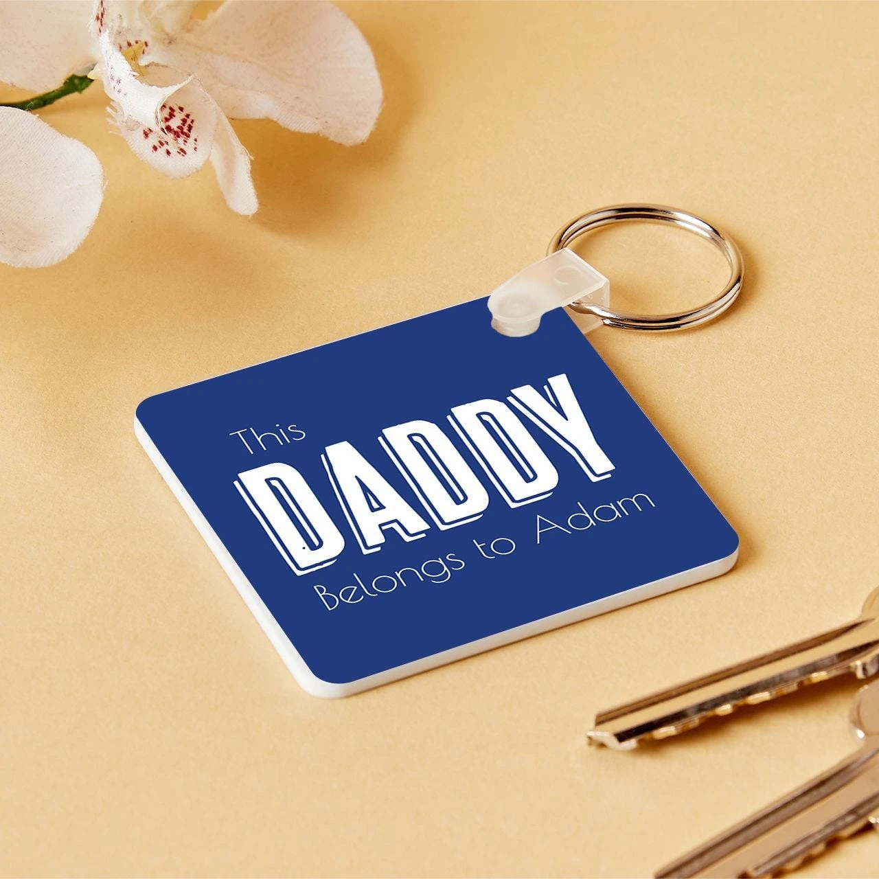 "This Daddy Belongs To" Keyring - Image 4
