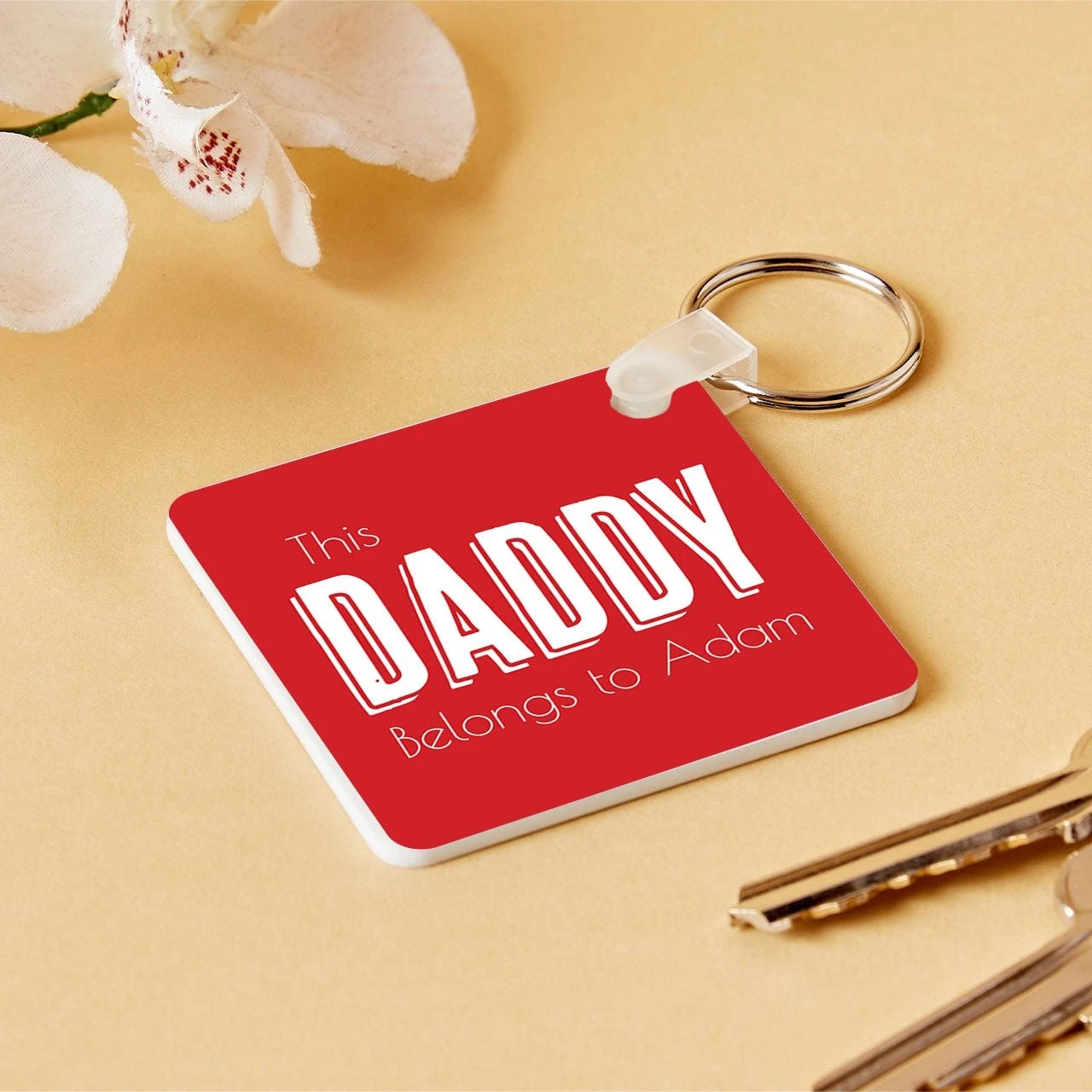 "This Daddy Belongs To" Keyring - Image 5