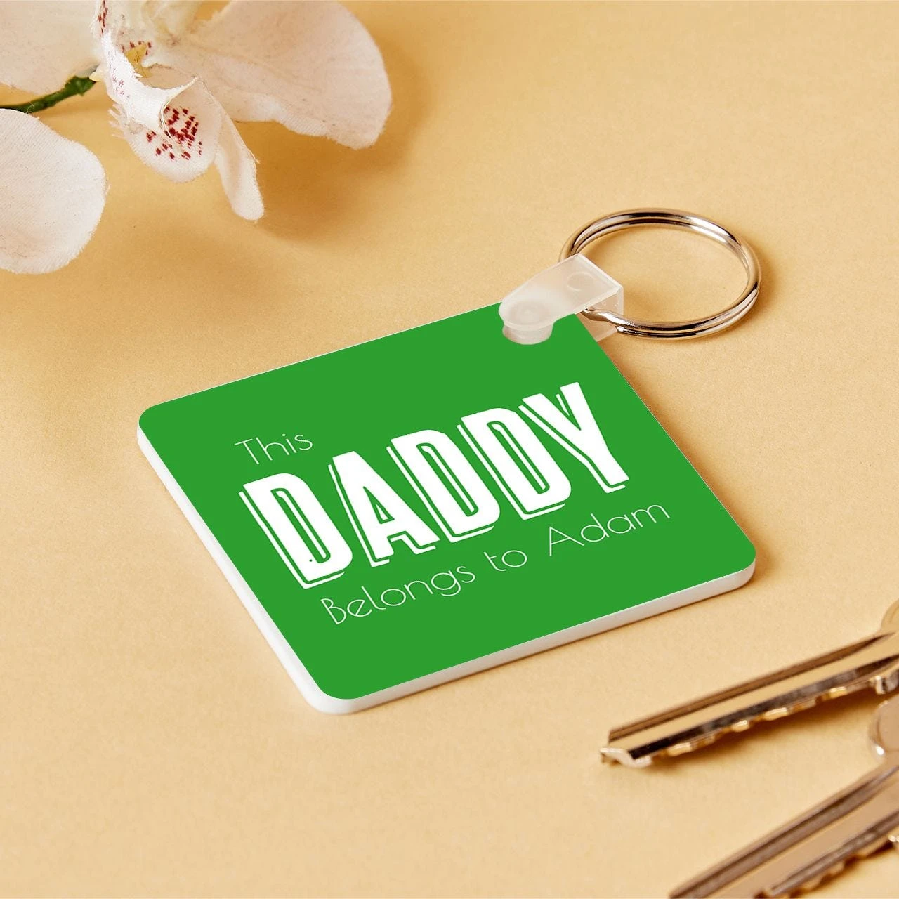 "This Daddy Belongs To" Keyring - Image 6