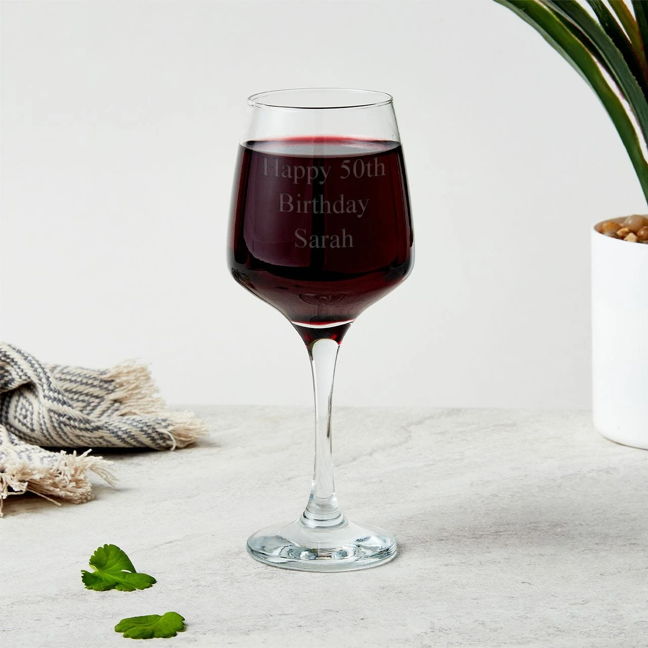 Personalised Engraved Wine Glass (Multi-Line) - Image 2