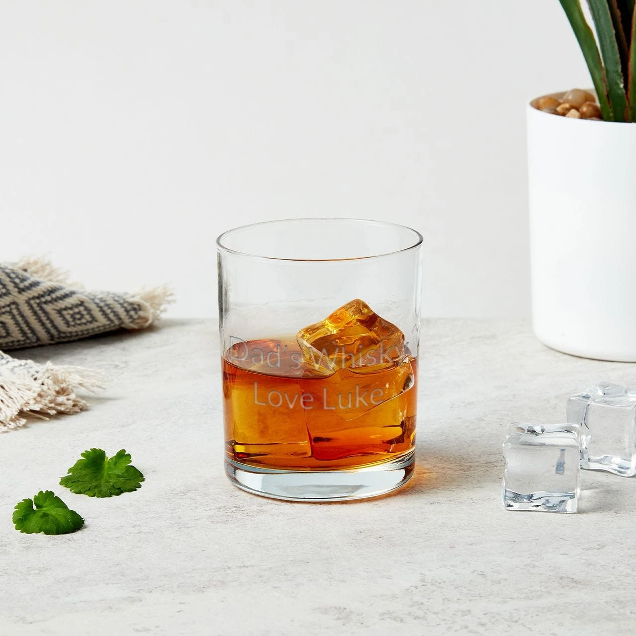 Personalised Engraved Whisky Glass - (Multi-Line) - Image 2