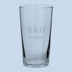 Personalised Engraved Beer Glass (Initials)