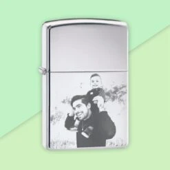Photo Engraved Zippo Lighter - Chrome
