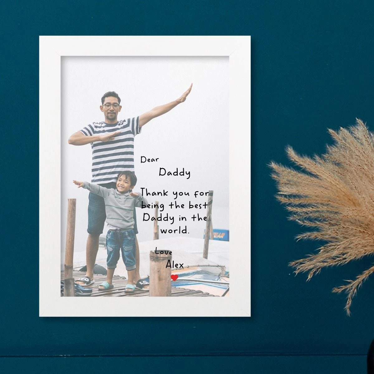 Dear Dad Harriet White Print And Frame