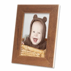 Engraved Harriet Rustic Wood Photo Frame With Print