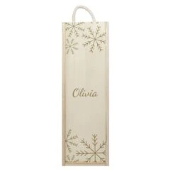 Snowflake Engraved Wine Box