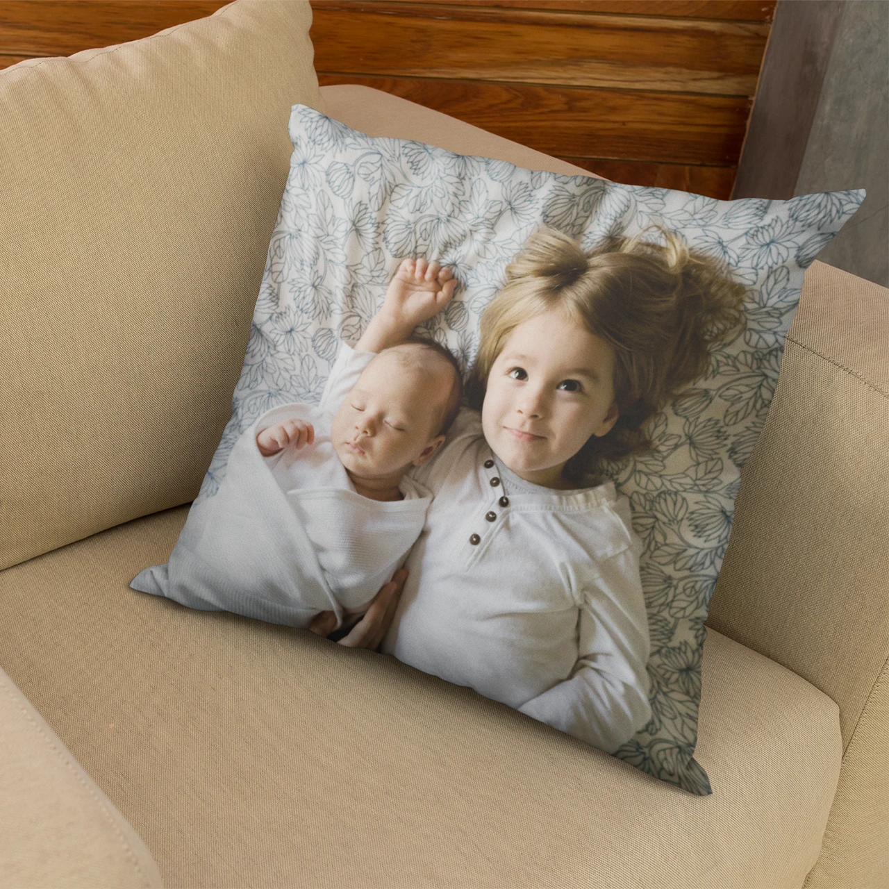 Suede Square Personalised Photo Cushion - Image 2