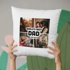 World's Best Dad Photo Cushion