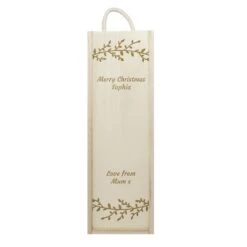 Wreath Engraved Wine Box